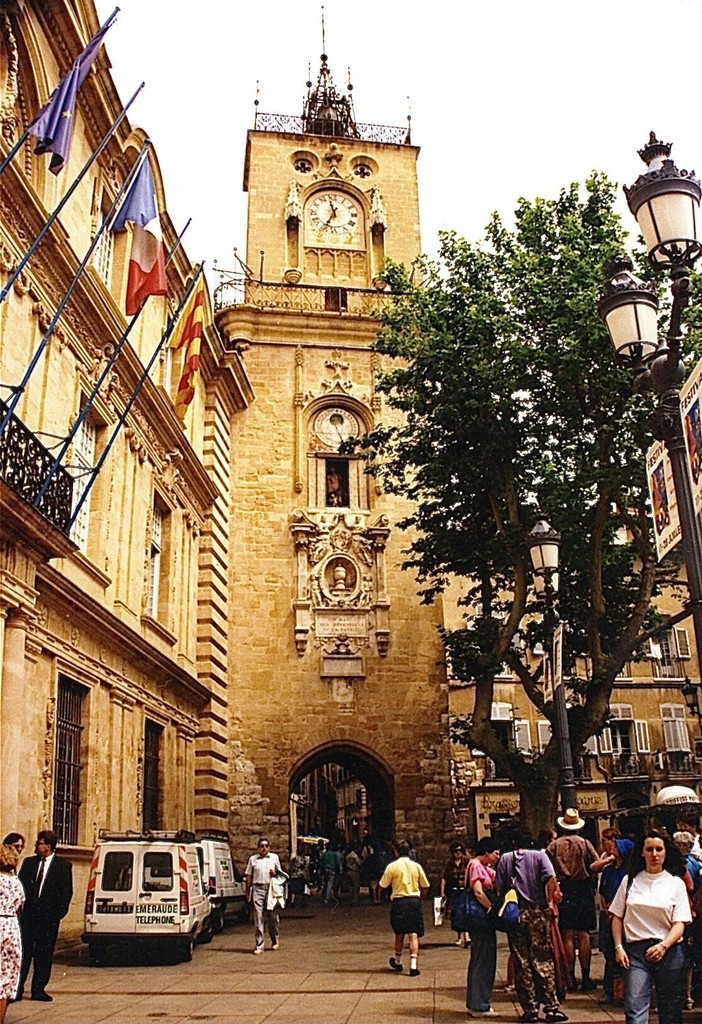 La tour de l'horloge et l'hôtel de ville d'Aix-en-Provence