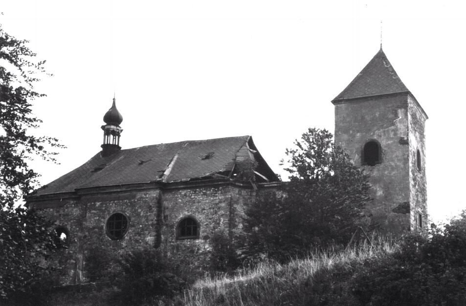Rychnov, kostel sv. Bartoloměje, kostel před demolicí