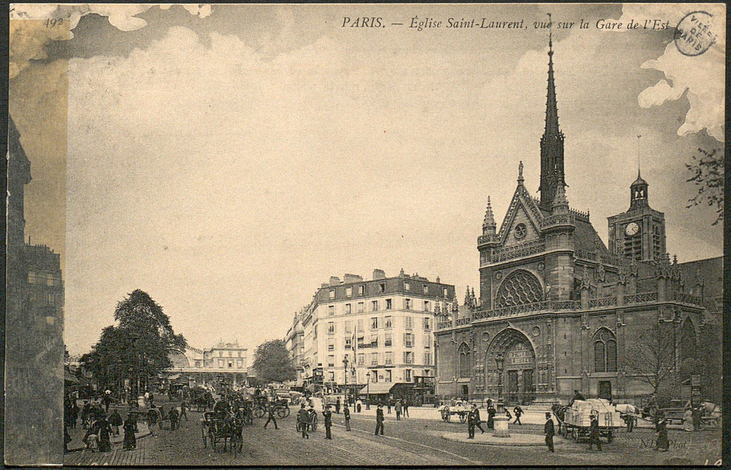 Église Saint-Laurent et Gare de l'Est
