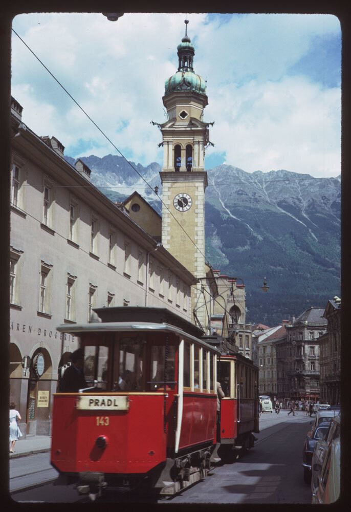 'Strassenbahn train on Maria Theresien Str.', Innsbruck