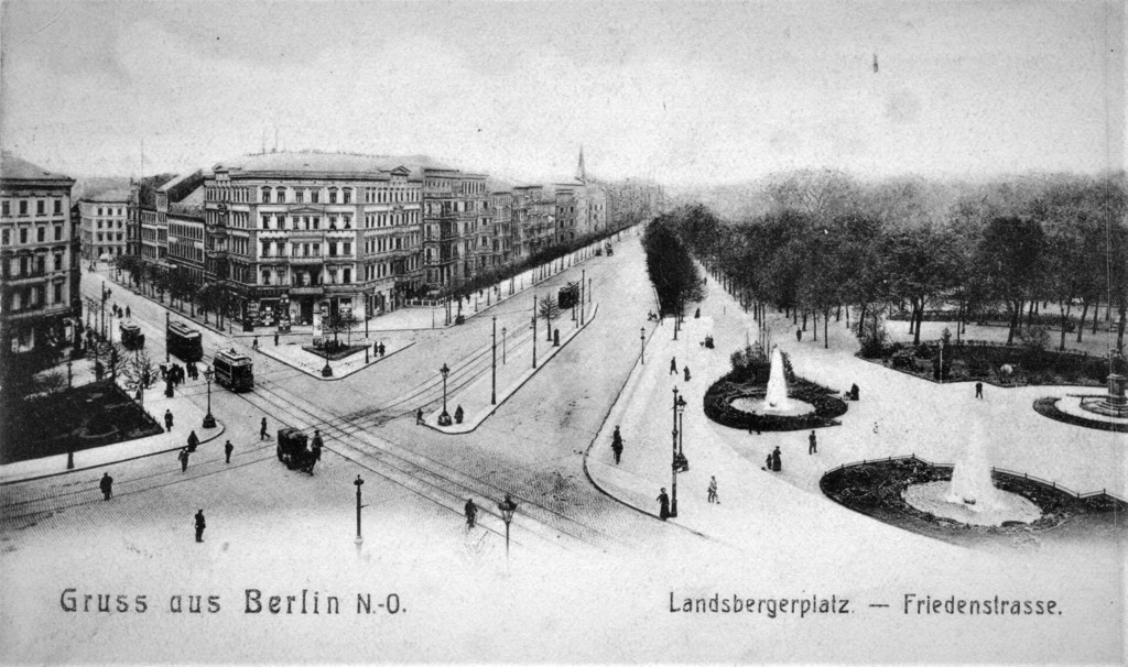 Blick über den Landsberger Platz und Landsberger Straße