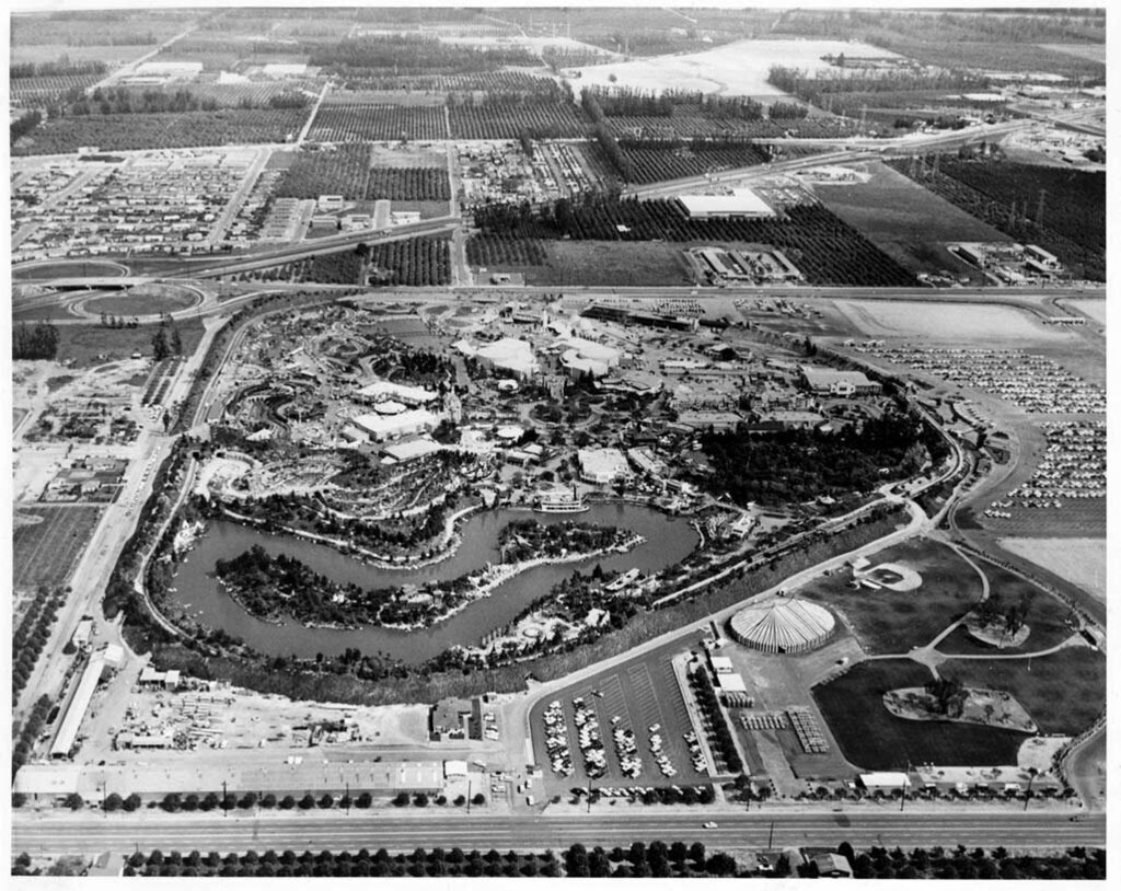 Birds Eye View of Disneyland 1958