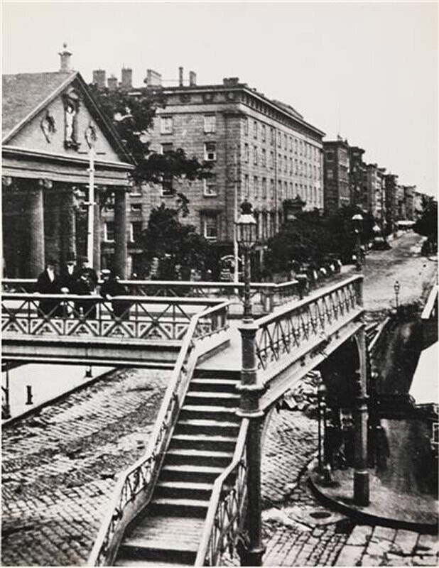 Loew Bridge with Astor House and Pennsylvania Railroad Co. in the background