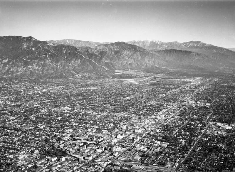 Pasadena aerial, looking northeast