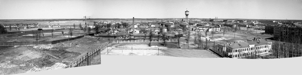 Панорама с крыши школы 1166 на поселок Вагоноремонт
