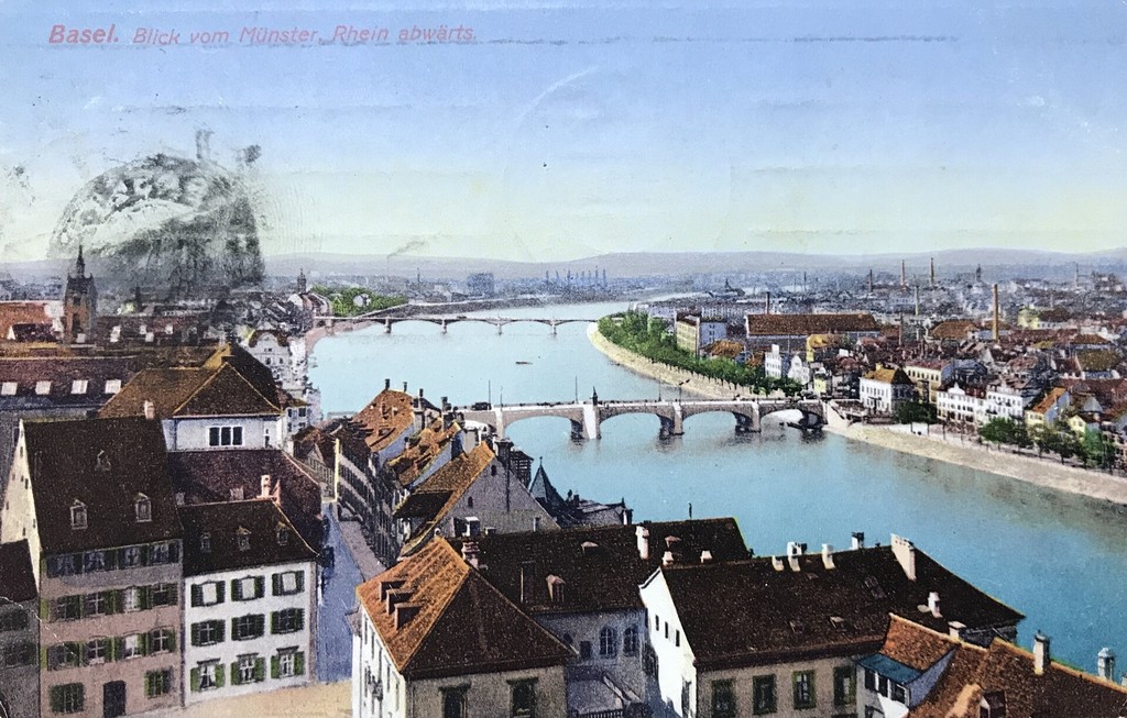 Blick vom Münster, Rhein abwärts (vue depuis la cathédrale du Rhin)