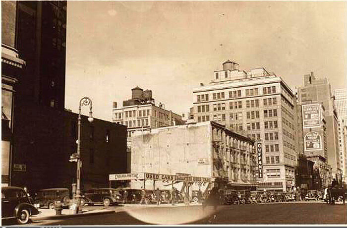 Seventh Avenue at north west corner 25th Street, and looking northwards