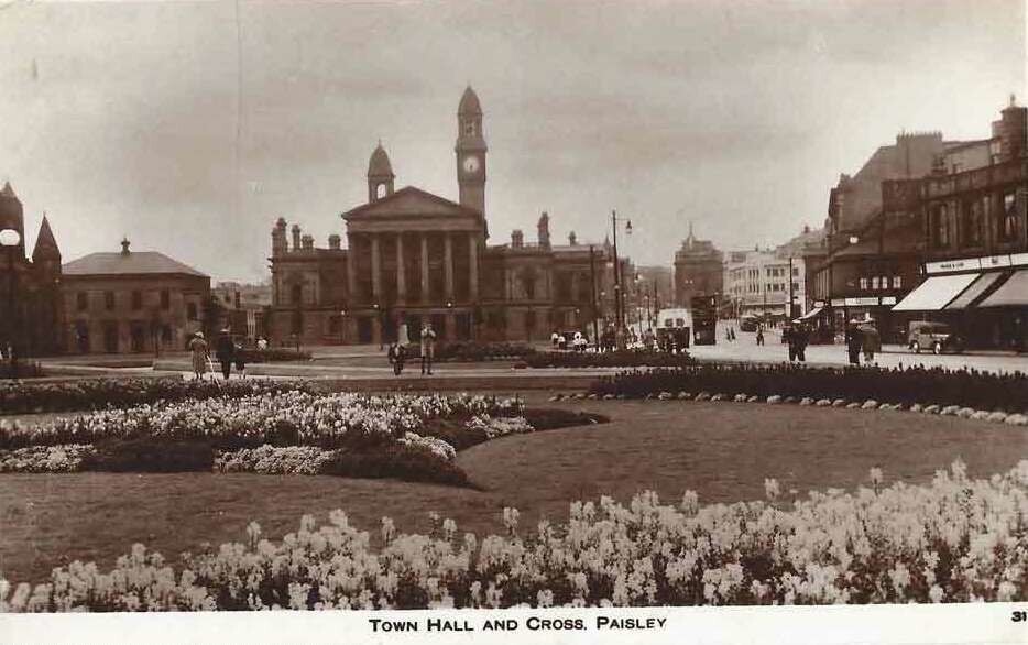 Paisley. Town Hall and Cross