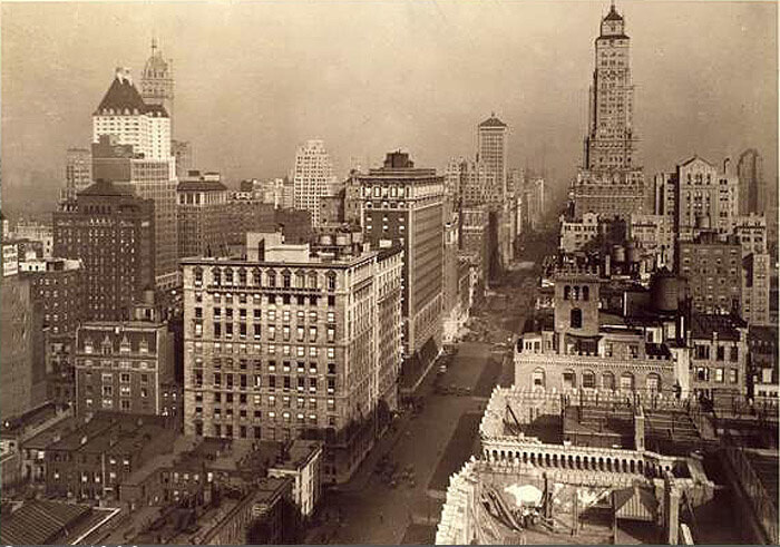 Park Avenue, north from 53rd Street, showing fronts of west side. 1928