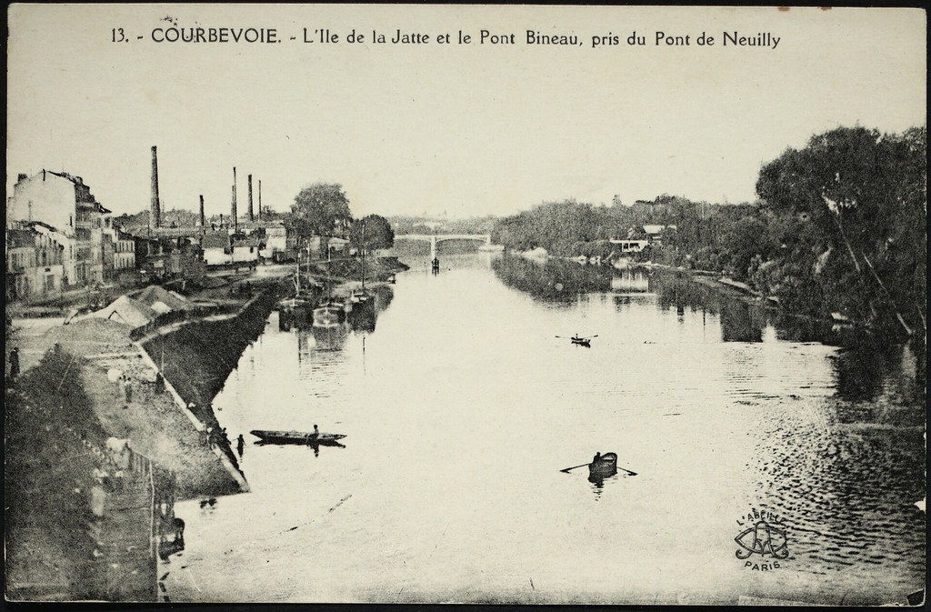 L'Ile de la Jatte et le Pont Bineau, pris du Pont de Neuilly