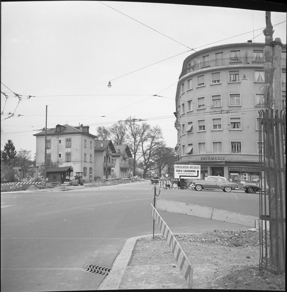 Avenue Giuseppe-Motta: intersection avec la rue du Grand-Pré, la rue Hoffmann et la rue Pestalozzi