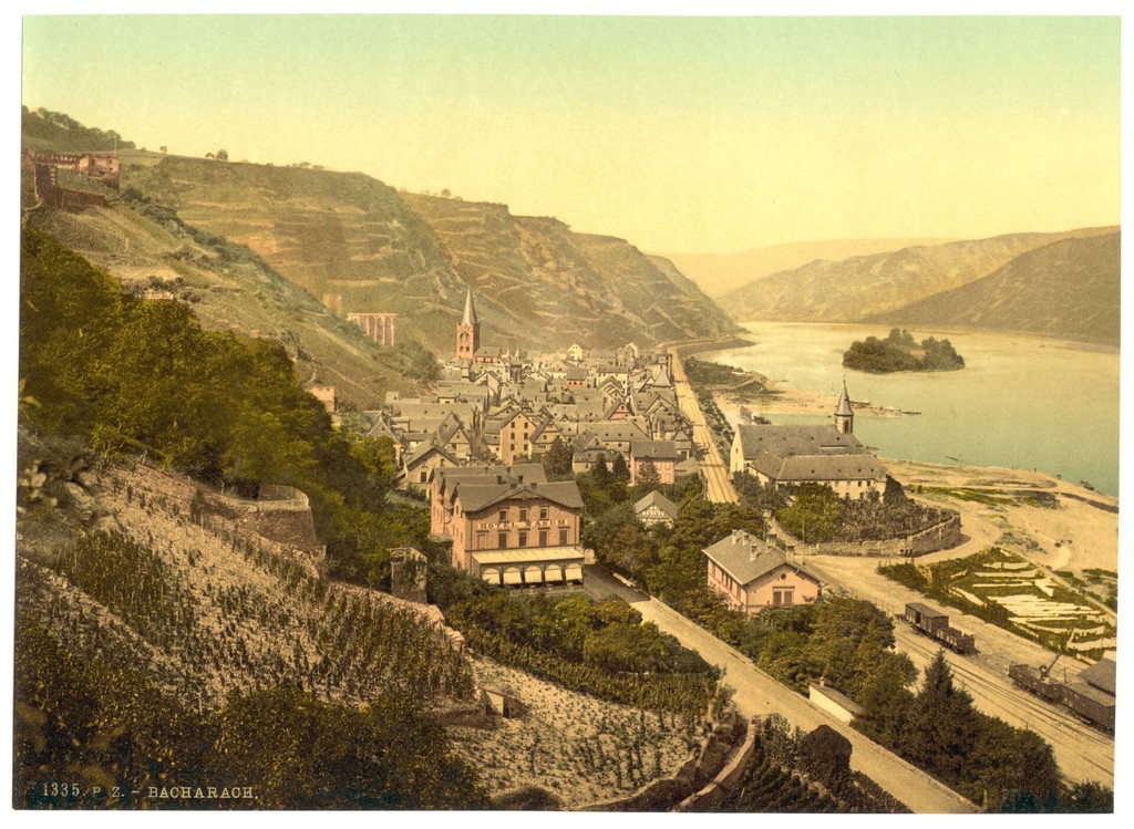 General view, Bacharach. The Rhine