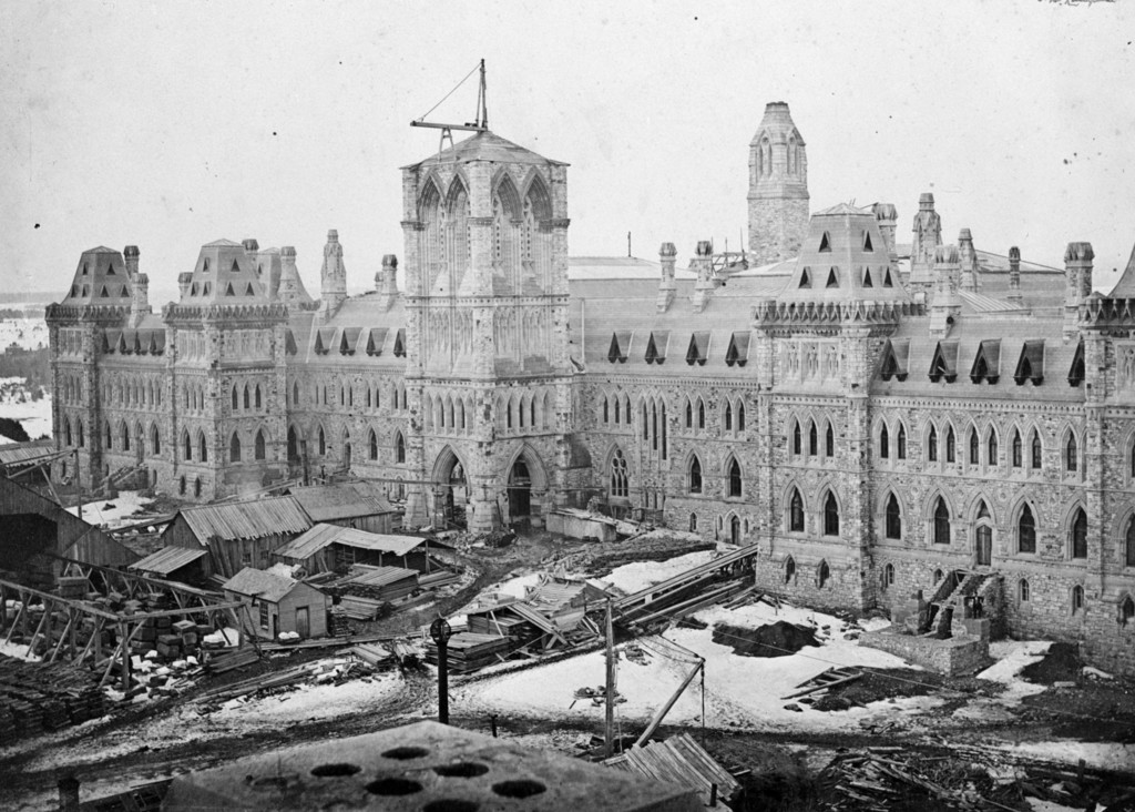 Parliament Buildings (Centre Block) under Construction