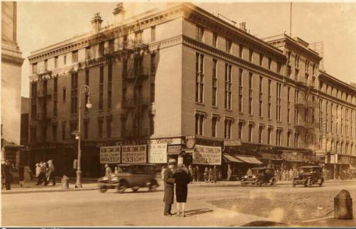 The Hotel Albany shortly before its demolition, Broadway, west side, from 51st to 52nd Streets