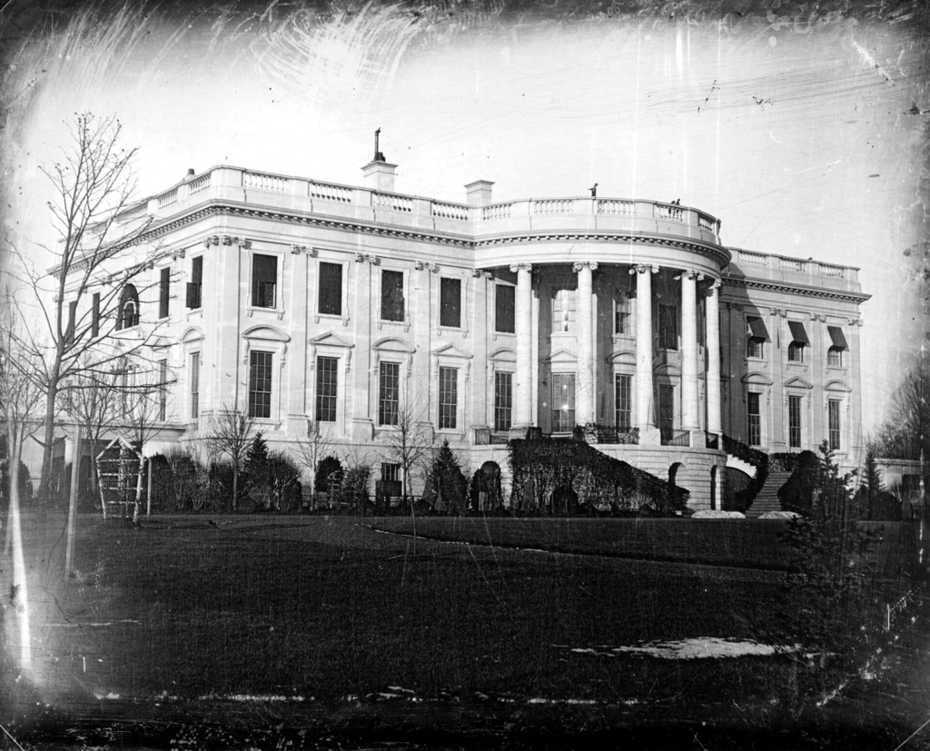 Earliest known photograph of White House