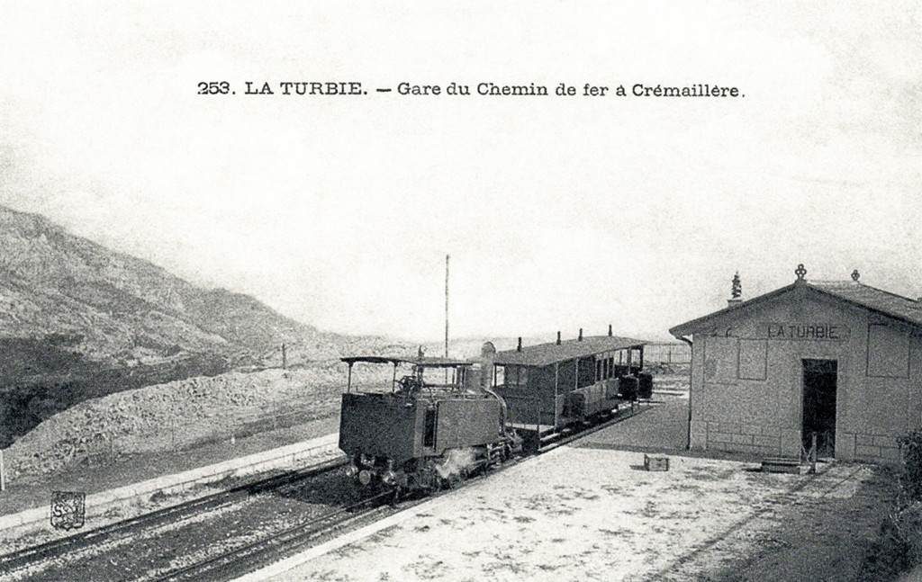 La Turbie. Gare du Chemin de fer à Crémaillère