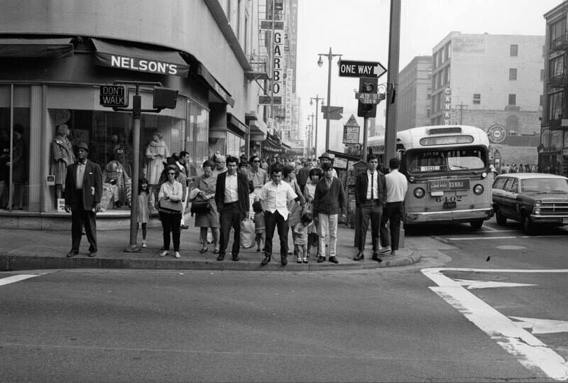 Pedestrians at 4th & Broadway