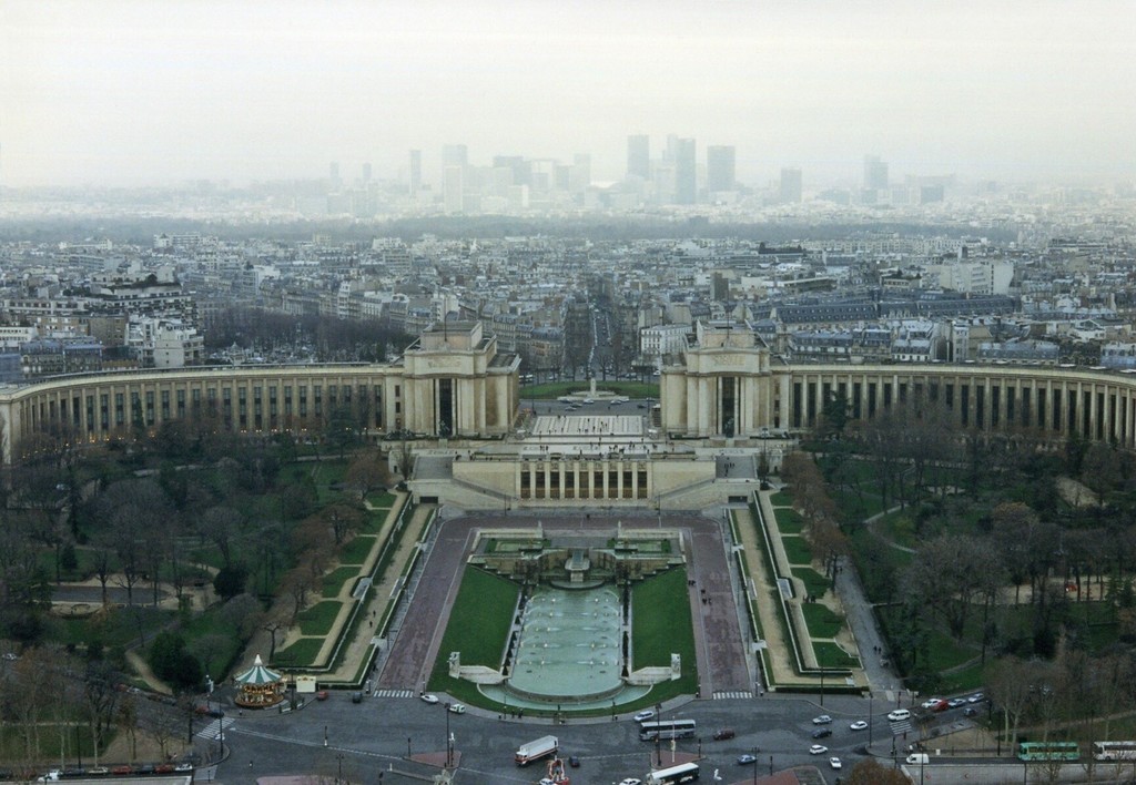 Palais de Chaillot. View from the Eiffel Tower