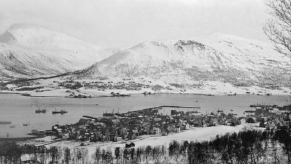 Nordbyen i vinterskrud, Tromsø