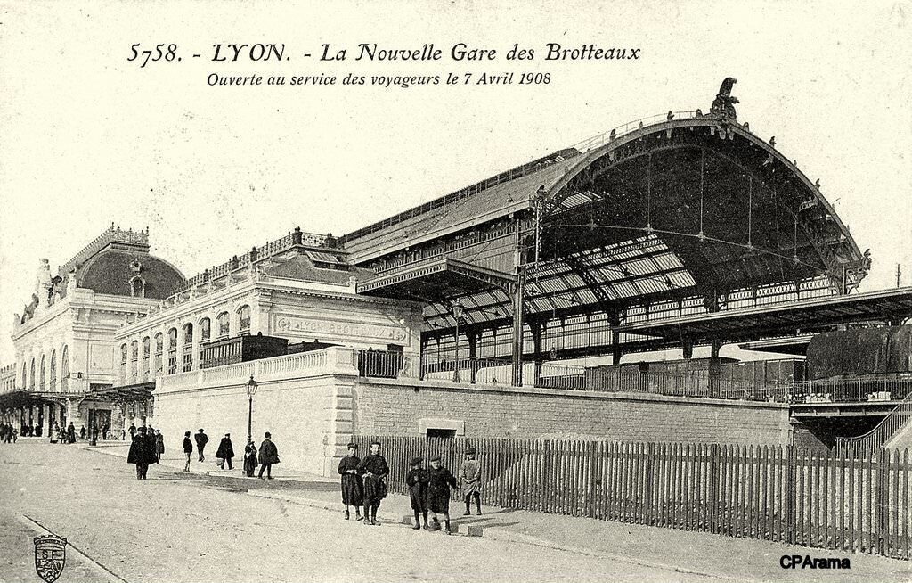 Lyon - La Nouvelle Gare des Brotteaux ouverte au service des voyageurs le 7 Avril 1908
