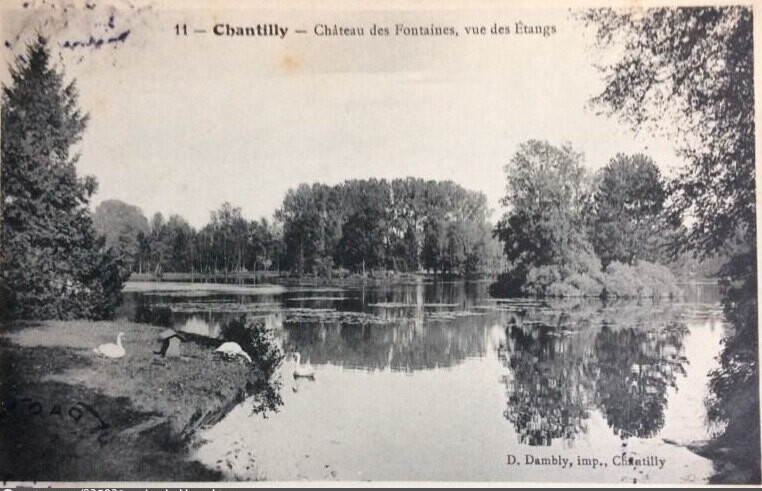 Chantilly - Château des Fontaines, vue des Étangs