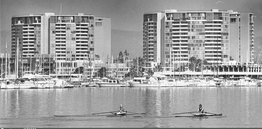 Rowing in the Marina del Rey