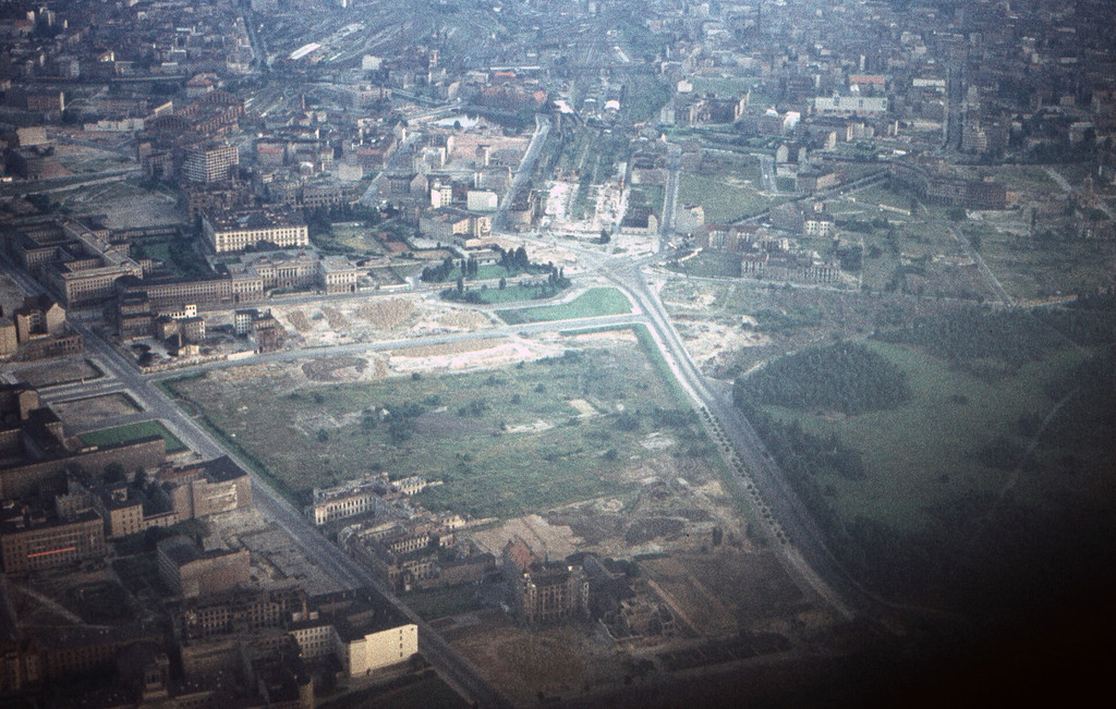 East Berlin: aerial view of the city centre