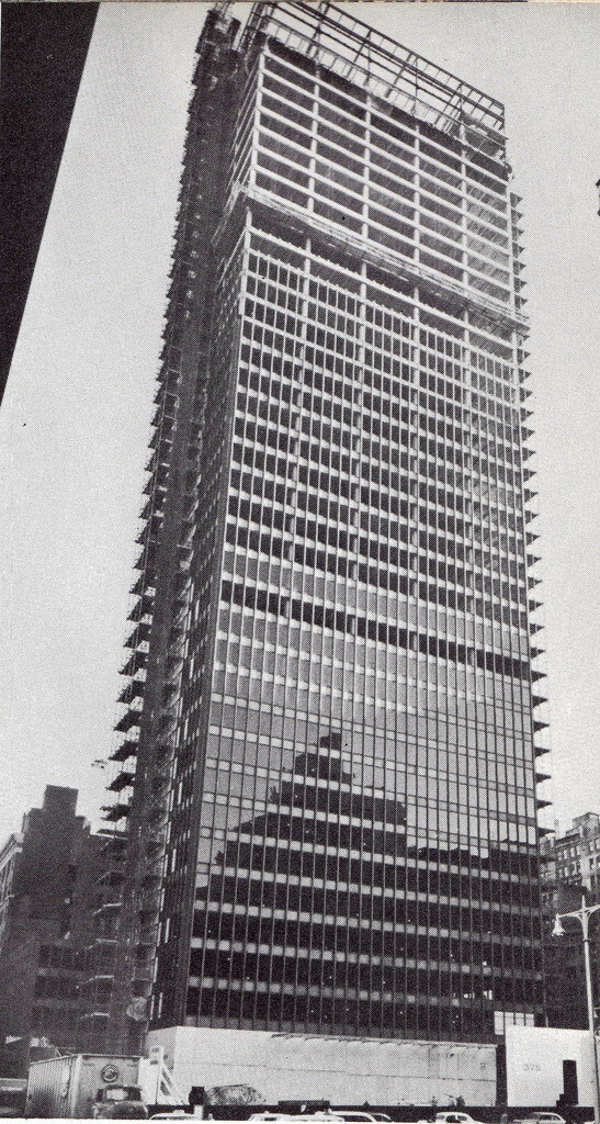 Seagram Building under construction, 375 Park Avenue NY