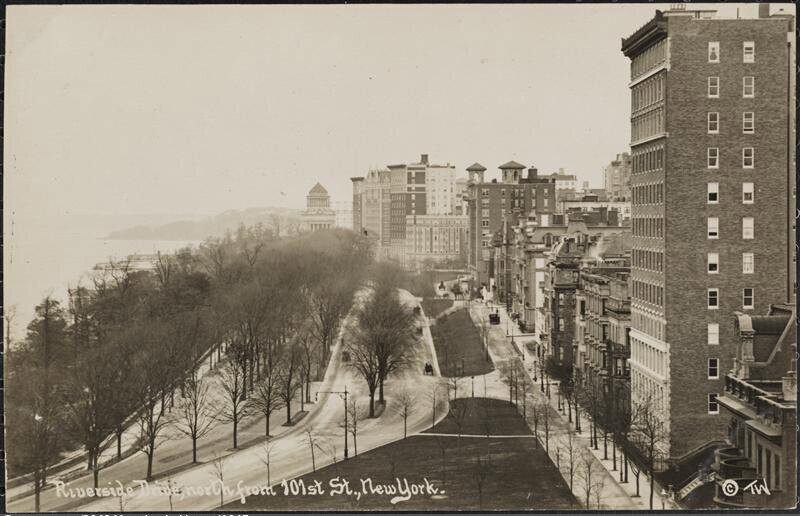 Riverside Drive, north from 101st St., New York.