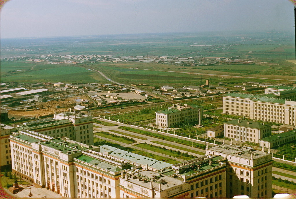 Панорама со здания Московского государственного университета