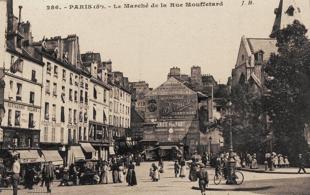 vue du marché de la rue Mouffetard
