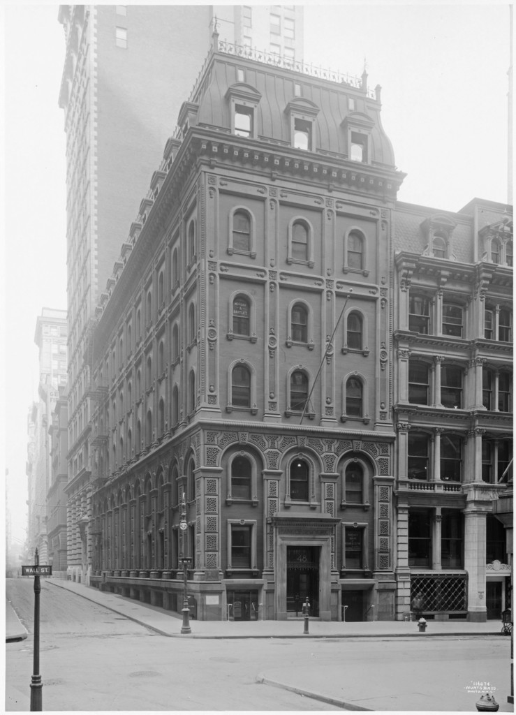 48 Wall Street at the northeast corner of William Street. Old Bank of New York