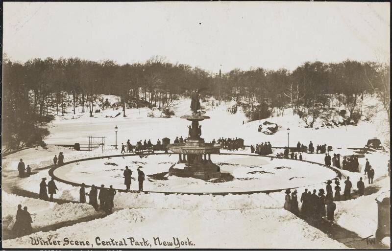 Winter Scene, Central Park, New York.