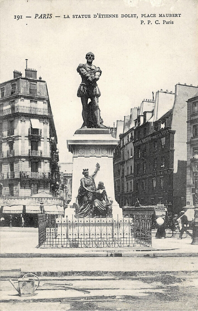 La Statue d'Étienne Dolet, Place Maubert