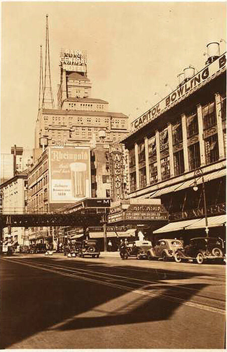 Broadway at the S.E. corner of 53rd Street and showing a view further northward