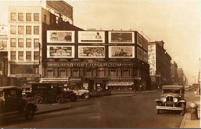 Broadway at the S.W. corner of 68th Street. January 10, 1931