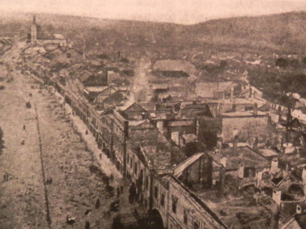 Prešov. Hlavná ulica po požiari v roku 1887