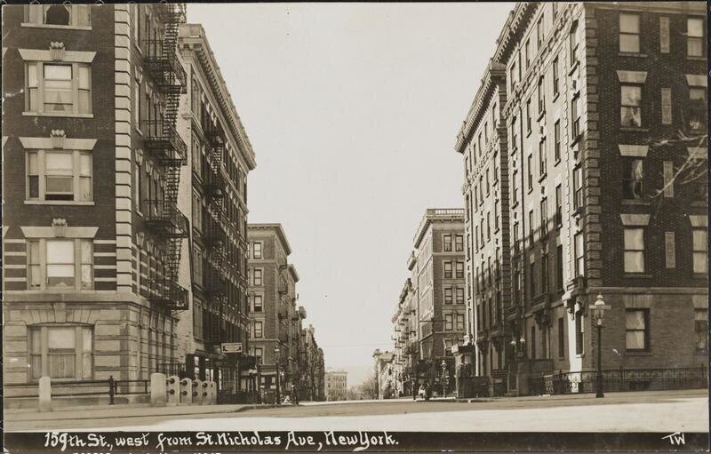 159th St., west from St. Nicholas Ave, New York.