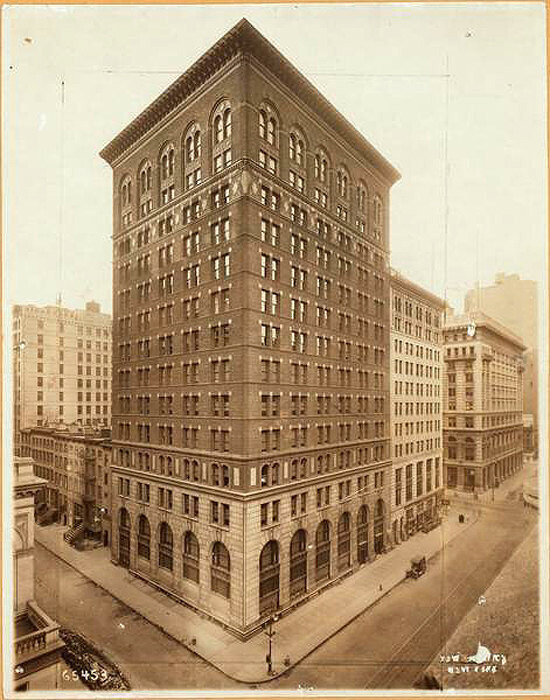 Fourth Avenue, west side, north from East 22nd to 24th Streets. The dominant structure