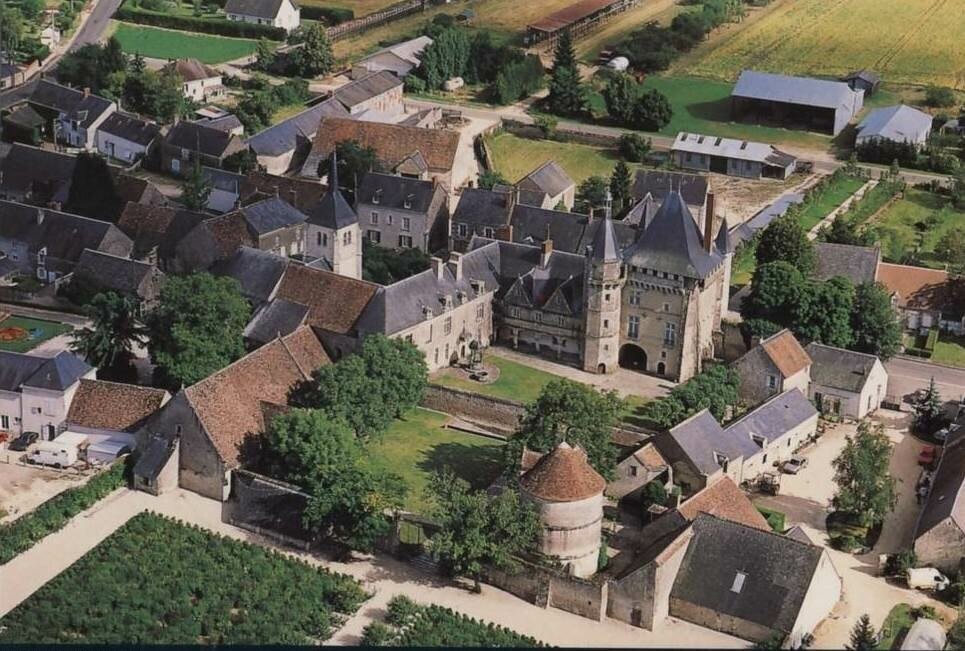 Talcy. Le Château. Vue aérienne