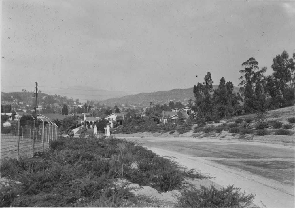 Looking from Occidental College toward Eagle Rock Boulevard