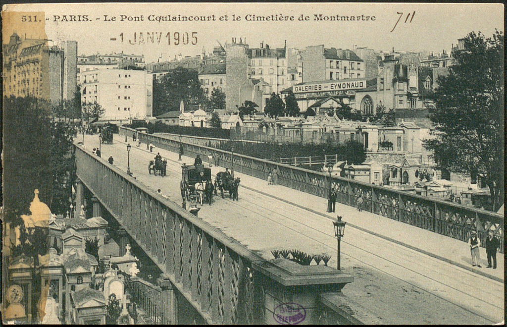 Le Pont Caulaincourt et le Cimetière de Montmartre