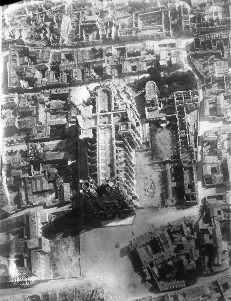 Reims aerial photography during World War I.