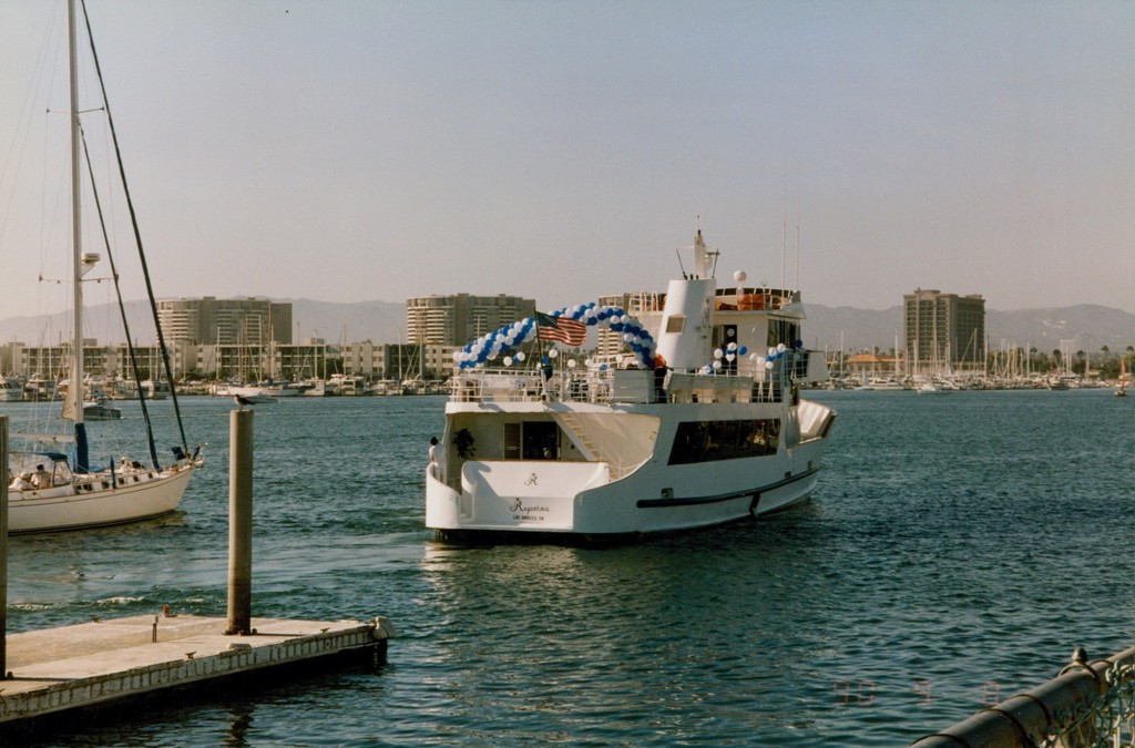 Regentsea Party Yacht pulls away from Dock in Marina Del Rey