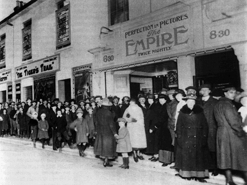 A queue outside the Empire Picture Theatre - 1A Haddington Street