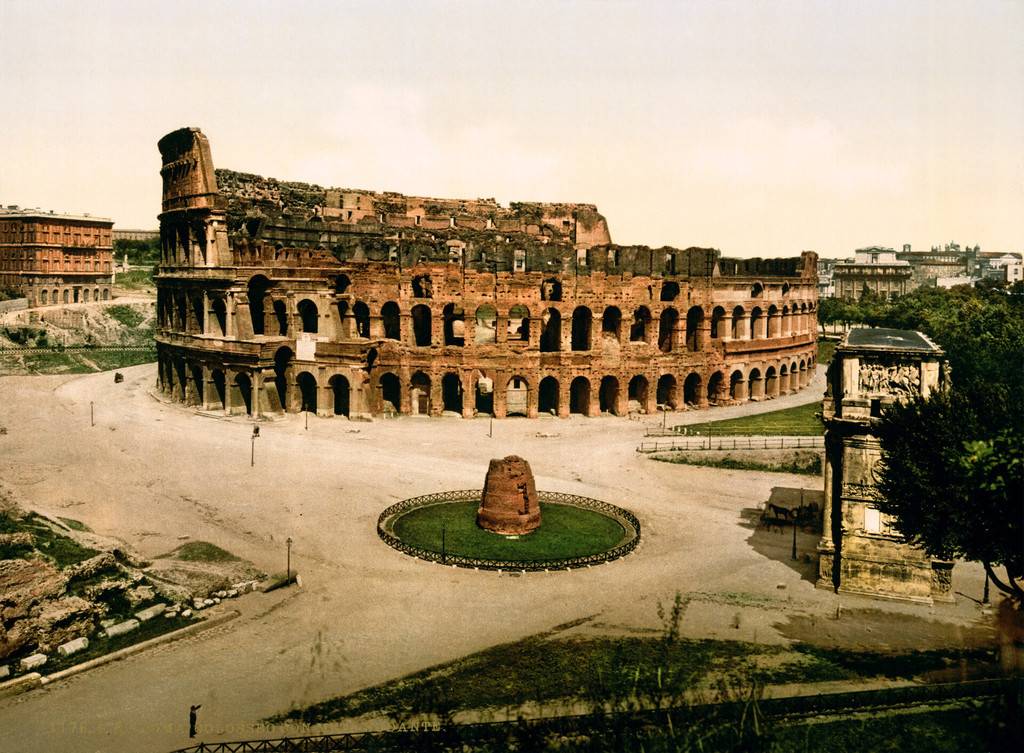 Colosseum and Meta Sudans. Rome,