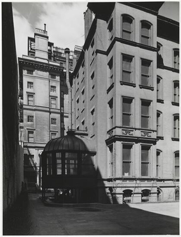 The home of the late John D. Rockefeller, No. 4 West 54th Street, rear. Conservatory.