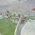 Luchtfoto van de Slootgaardpolder met de Slootgaardmolen