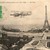 Postcard of an Aeroplane Circling around the Eiffel Tower