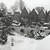 De achtertuin van Oudegracht 247 in de sneeuw